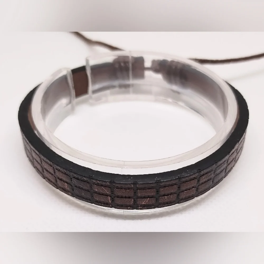 Men's Bracelet Leather Brown New f16